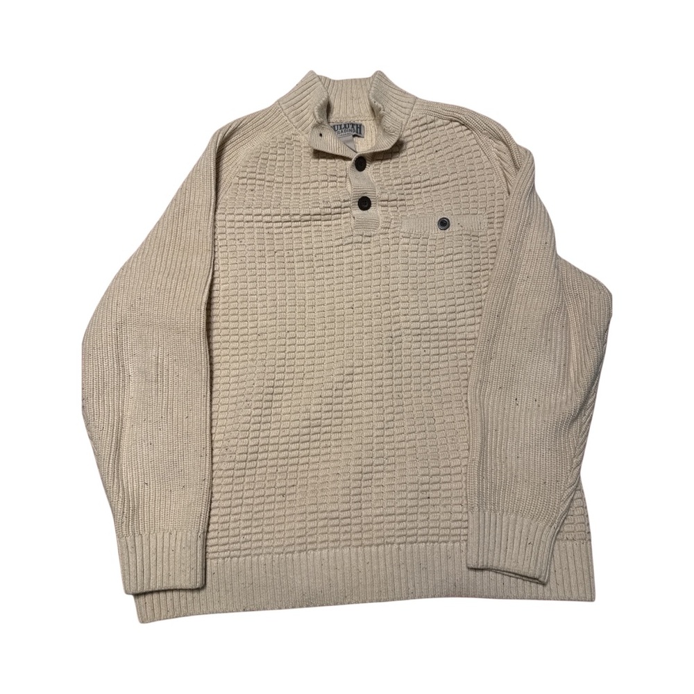 Duluth Trading Co Men's Beige Crewneck Sweater